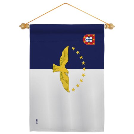 Azores Garden Flag Set Nationality 13 X18.5 Double-Sided Yard Banner
