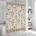 thumbnail image 5 of Vintage Spring Floral Shower Curtain Set - Extra Long 72" x 96" Washable Bathtub Curtain with 12 Hooks, Farmhouse Botanical Rustic Waterproof Fabric Stall Shower Curtains for Bathroom/Bathtub Décor, 5 of 6