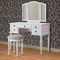 thumbnail image 4 of BenJara Wooden Vanity Set With Stool White, 4 of 4
