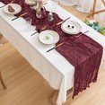 thumbnail image 3 of Savings Cheesecloth Table Runner Boho Gauze Cheese Cloth Table Runner 35x157 Inch Long Romantic Sheer Table Runner For Wedding Bridal Baby Shower Birthday Party, Dorm Decor, 3 of 5