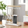 thumbnail image 2 of Sturdy And Durable Jewelry Rack Necklace Display Rack Iron And Rubber Wood Material Dorm For Home, 2 of 8