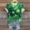 thumbnail image 2 of Amzcrzy Womens Tops Mode Imprimé Trèfle T-Shirt de la Saint-Patrick Col Rond T-Shirts de la Saint-Patrick Décontractés Tendance Manches Courtes Hauts pour Femme, 2 of 5