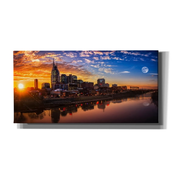 Epic Graffiti 'Nashville Sunset' by Jonathan Ross, Canvas Wall Art, 40"x20"