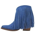 thumbnail image 3 of Dingo  Womens Tangles Fringe Snip Toe Pull On  Casual Boots   Ankle High Heel 3" & Up, 3 of 5