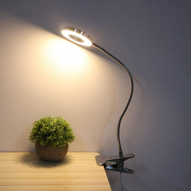 Button-Type Clip-on Desk Light, Desk Lamp, Simple Home For Office Silver