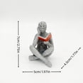 thumbnail image 2 of Decor for Living Room, Seated Book Lover Figurine, 2.75X1.97X1.77 In, Embossed Resin Craft, Accent Table Display, 1 Pc, 2 of 6