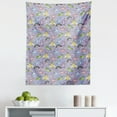 thumbnail image 1 of Rainbow Tapestry, Colorful Funny Unicorns Flying in Clouds Theme Illustration, Fabric Wall Hanging Decor for Bedroom Living Room Dorm, 5 Sizes, Mustard Lavender Blue, by Ambesonne, 1 of 1
