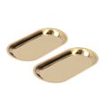 thumbnail image 1 of Garosa Jewelry Trays,Cosmetics Storage Trays,2Pcs Stainless Steel Tray Mirror Polishing Craftsmanship Concise Design Beautiful Practical Towel Tray For Jewelry, 1 of 8