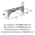 thumbnail image 4 of Amerock Inspirations 3 inch (76mm) Center-to-Center Polished Chrome Cabinet Cup Pull, 10 Pack, 4 of 4