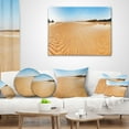 thumbnail image 3 of Designart Exotic Tropical Beach Panorama - Modern Seascape Throw Pillow - 18x18, 3 of 4
