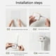 thumbnail image 5 of Toystoory Exprimidor de de dientes montado en la pared, dispensador multiusos sin perforaciones, soporte rodante, baño, baño, inodoro Juegos de accesorios de baño, 5 of 6