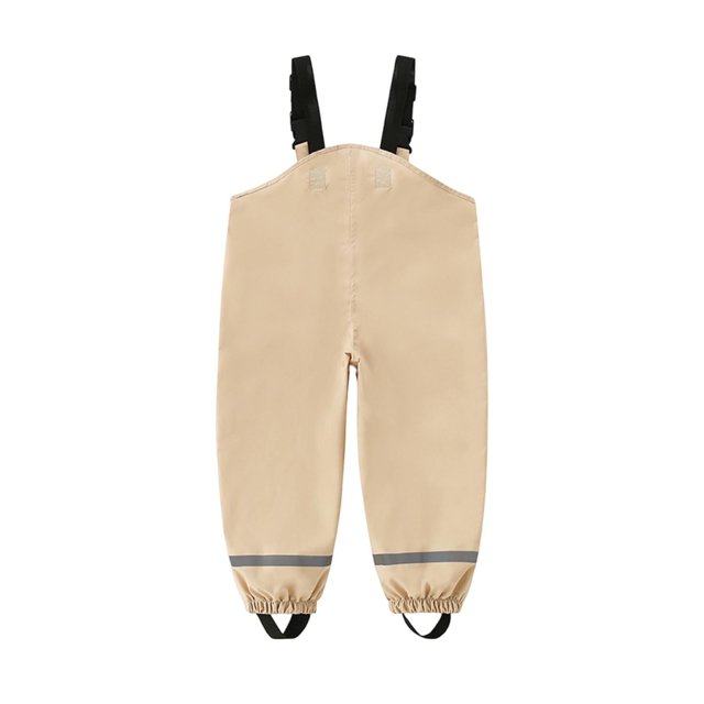Rain Pants for Kids, Waterproof Polyester with Reflective Cuffs and Adjustable Straps, Flat Waist Design, Four-Season Use, for Outdoor Play and Puddle Jumping