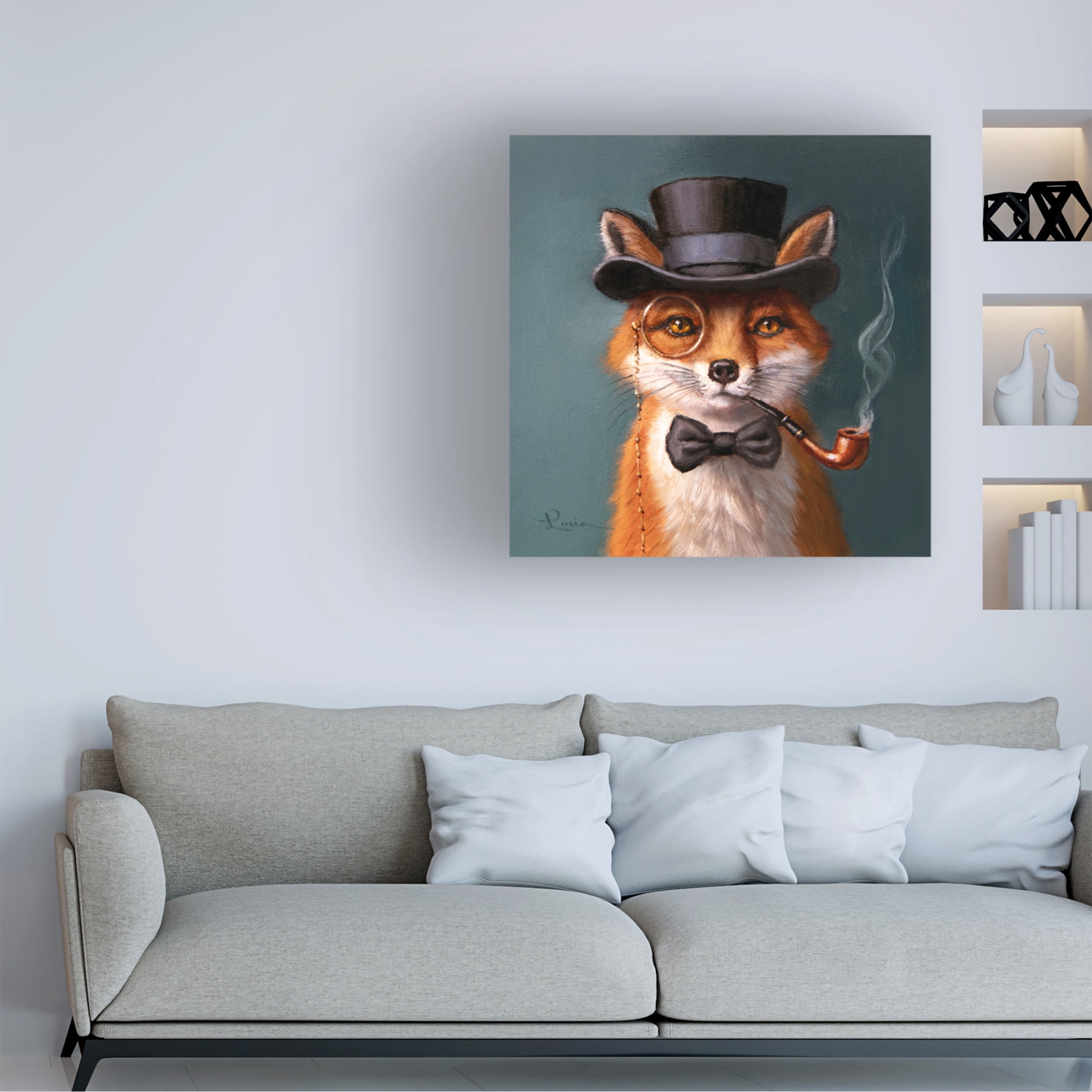 Trademark Fine Art Lucia Heffernan The Charming Mr. Fox Canvas Wall Art  - 24x24