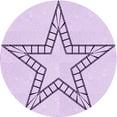 thumbnail image 1 of Ahgly Company Machine Washable Indoor Round Transitional Orchid Purple Area Rugs, 4' Round, 1 of 7