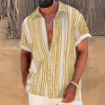 thumbnail image 2 of toraway T-Shirts Graphiques Hommes Manches Courtes Mode Rayé Chemise Imprimée Multicolore Rayée Non Positionnée Chemise Hommes TG, 2 of 4