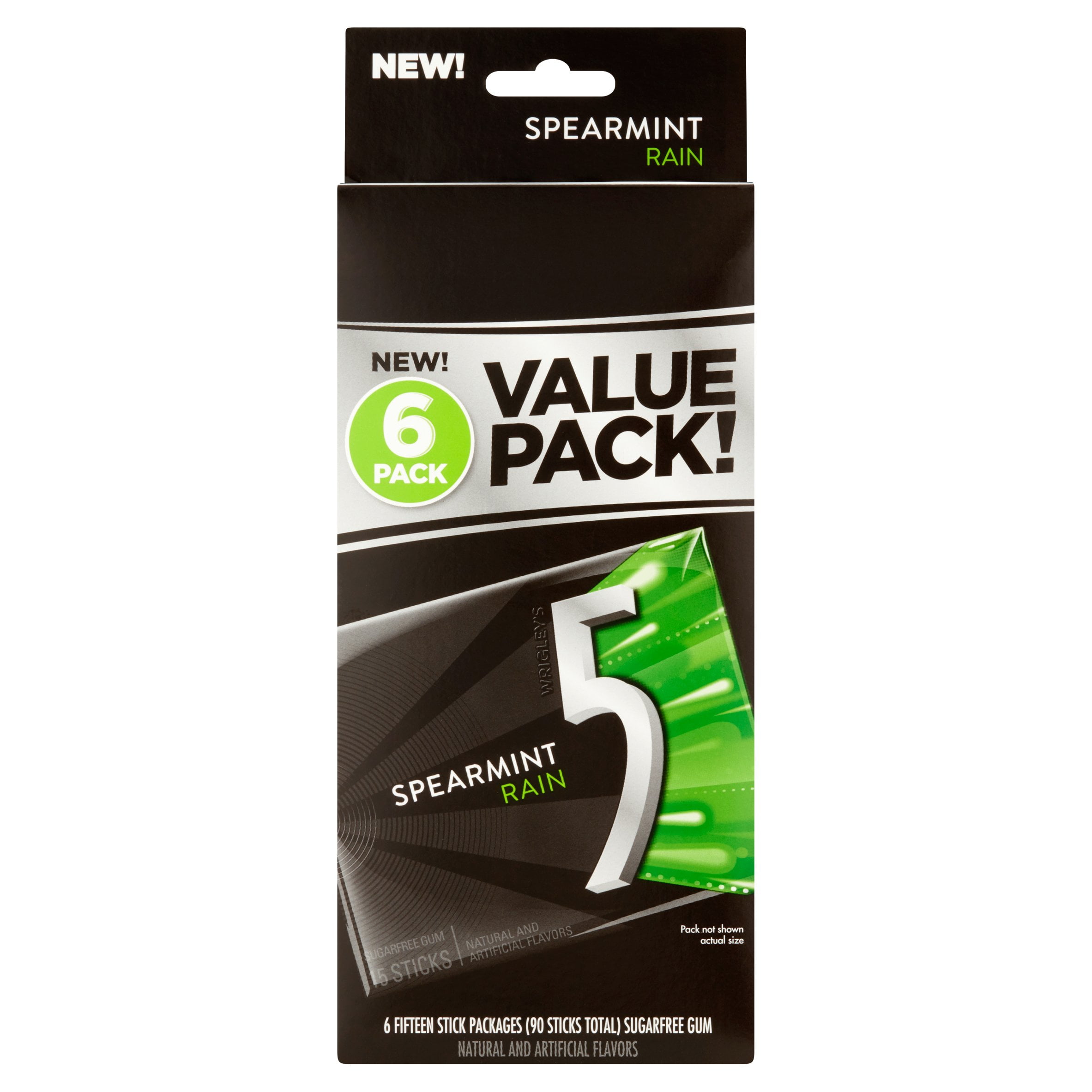 5 Spearmint Rain Sugarfree Gum, 6 ct by The Wm. Wrigley Jr. Company