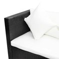 thumbnail image 3 of vidaXL 4 Piece Garden Lounge Set with Cushions Poly Rattan Black, 3 of 3