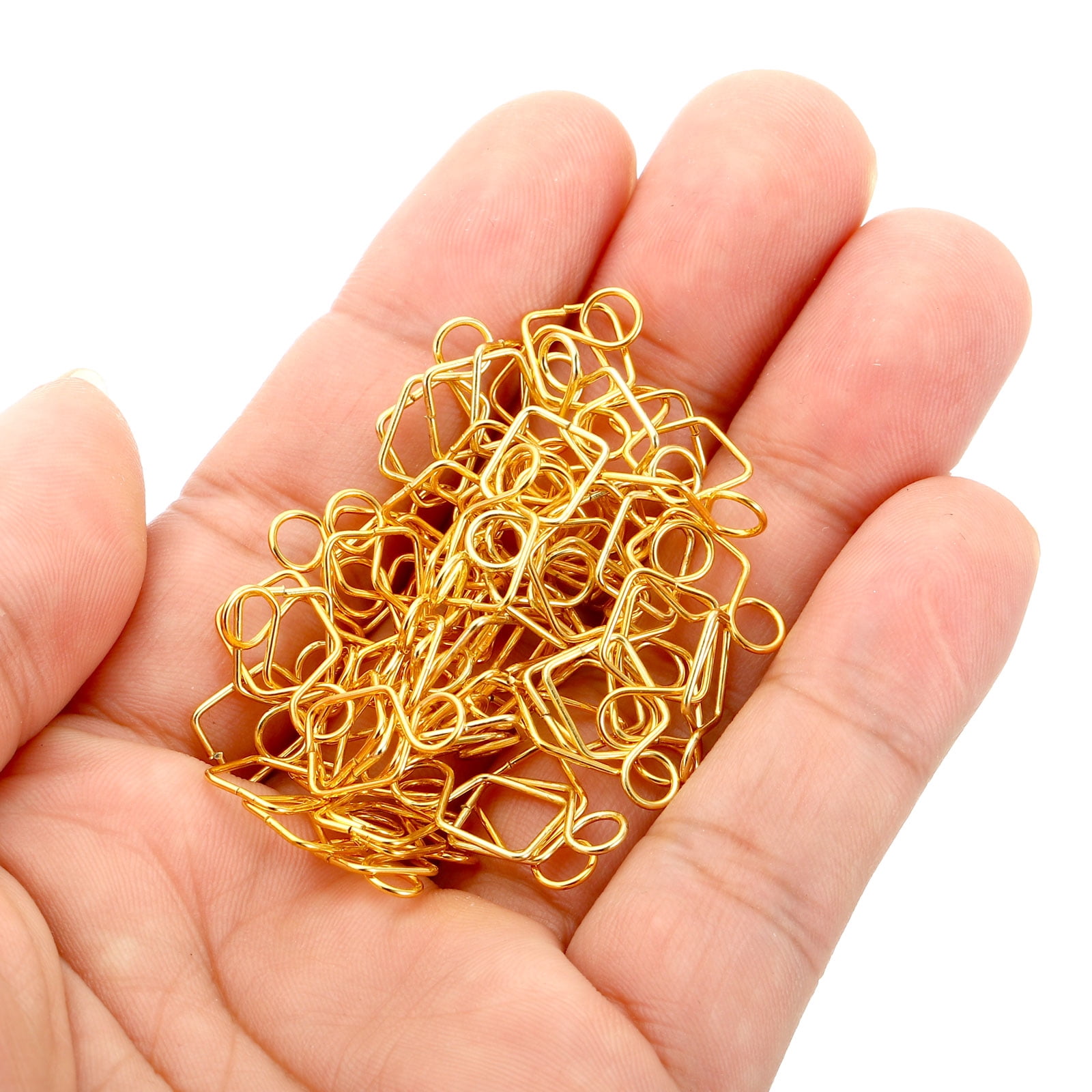 Unique Bargains Chandelier Connector Clip for DIY Fastening Ball Parts Gold 14mmx8mm