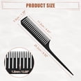 thumbnail image 6 of Unique Bargains Rat Tail Comb Long Tail Tip Comb Plastic Tail Comb Hair Styling Combs for Women Men 0.06" Tooth Width, 6 of 6