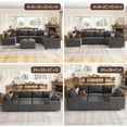thumbnail image 5 of HONBAY Ottoman of Modular Sectional Corduroy Sofas, Grey, 5 of 5