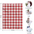 thumbnail image 4 of Red and White Plaid Pattern Blanket,Comfortable Soft Flannel Throw Blanket,All Season,Warm Lightweight Blankets for Sofa Bed Couch Living Room Chair,30"x40", 4 of 4