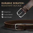 thumbnail image 5 of JASGOOD Men's Full Grain Leather Belt, 1.4" Wide Leather Belt with Scratch-Resistant Pin Buckle for Jeans & Khakis, 5 of 7