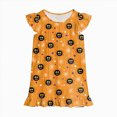 thumbnail image 7 of NOLDARES Girls Cotton Nightgowns Halloween Spider Print Flutter Sleeve Sleep Shirt Princess Nightdress(N210-Yellow), 7 of 7