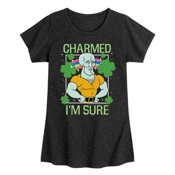 SpongeBob SquarePants - Charmed I'm Sure - Girls Fitted Short Sleeve Tee