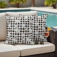 thumbnail image 4 of Fall Pumpkins Outdoor Waterproof Pillow Covers, Thanksgiving Autumn Black White Plaid Decorative Square Throw Pillowcase Sofa Cushion Sham for Patio/Couch/Chair, 20"x20" 2 Pack, 4 of 8
