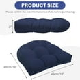 thumbnail image 5 of Topchances Set of 2 Tufted Universal Chair Cushions, Waterproof Outdoor/Indoor Chair Seat Pads, 19" x 19", Navy Blue, 5 of 8