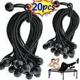 thumbnail image 2 of 5/20pcs Bungee Cord Ball Tarps Canvas Tarpaulin Flagpole Ties Cord Ends Elastic Rope Fixed Boat Pole Camping Tent Accessories, 2 of 9
