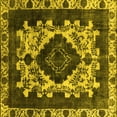 thumbnail image 1 of Ahgly Company Machine Washable Indoor Square Oriental Yellow Industrial Area Rugs, 7' Square, 1 of 4