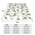 thumbnail image 3 of Zufioo Pretty Floral With Leaves Fleece Blanket Queen Size,Plush Bed Blanket,Ultra Soft Throw Blanket,Plush Fuzzy Cozy Blanket Perfect for Bed,Couch-50"x40", 3 of 7