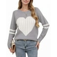 thumbnail image 2 of Yuyuzo Sweaters for Women Valentines Day Crewneck Long Sleeve Shirts Loose Casual Comfy Knit Pullover Tops, 2 of 6