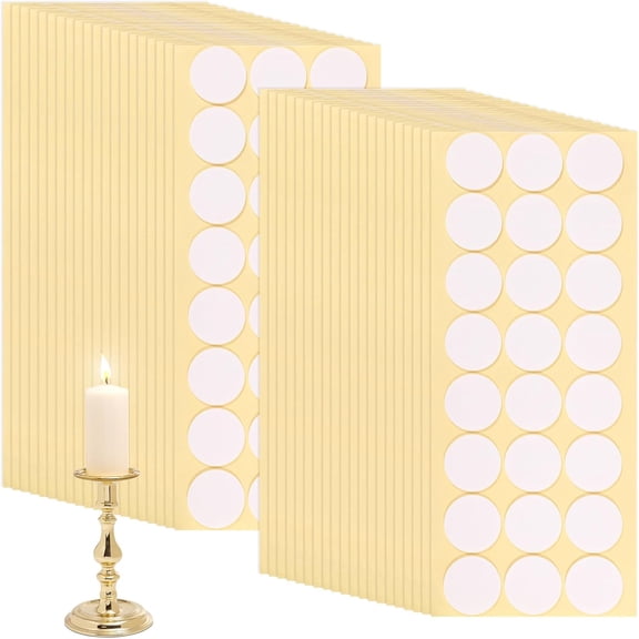 120 Pcs Taper Candle Holder Adhesive Dots for Taper Candles Resin Candle Grips Set