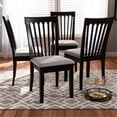 thumbnail image 6 of Baxton Studio Minette Fabric and Wood Dining Chairs in Gray & Espresso Set of 4, 6 of 7