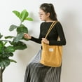 thumbnail image 5 of Bolso de mano de pana para mujer, bolso de pana para mujer, bolso de hombro reutilizable para compras, oficina, escuela, viajes, 5 of 5
