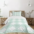thumbnail image 3 of Ambesonne Aqua Quilted Bedspread Set 2 Pcs, Line Stripes Bold and Thin, Twin Size, Seafoam White, 3 of 6