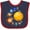 Navy and Red, variant on Inktastic Sun and Planets- Yes, and Pluto Boys or Girls Baby Bib