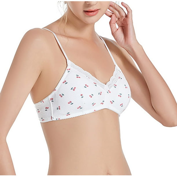 Cotton Bras for Women Well Sexy Cool Feeling Thin No Buckle Unit Type Lace  Underwear Wireless Bra for Woman, Beige, Small : : Clothing, Shoes  & Accessories