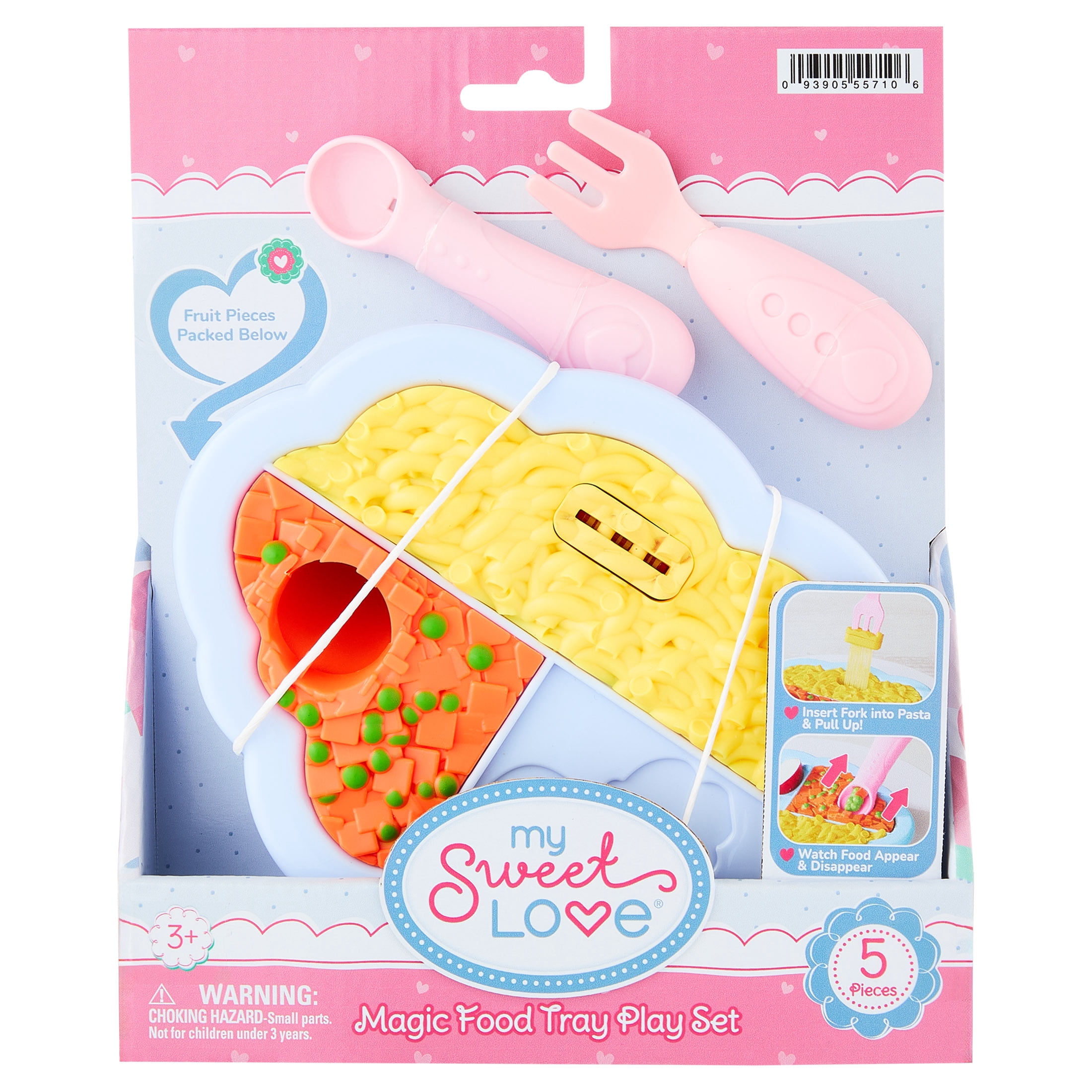 My Sweet Love Magic Food Tray Doll Play Set, 5 Pieces