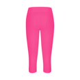 thumbnail image 4 of IDALL Capri Leggings for Women Yoga Shorts Compression Leggings Leggings For Women 2025 High Waisted Cutout Yoga Lightweight Cozy Cropped Pants Solid Soft Pajams Pants Summer Pants Hot Pink L, 4 of 5