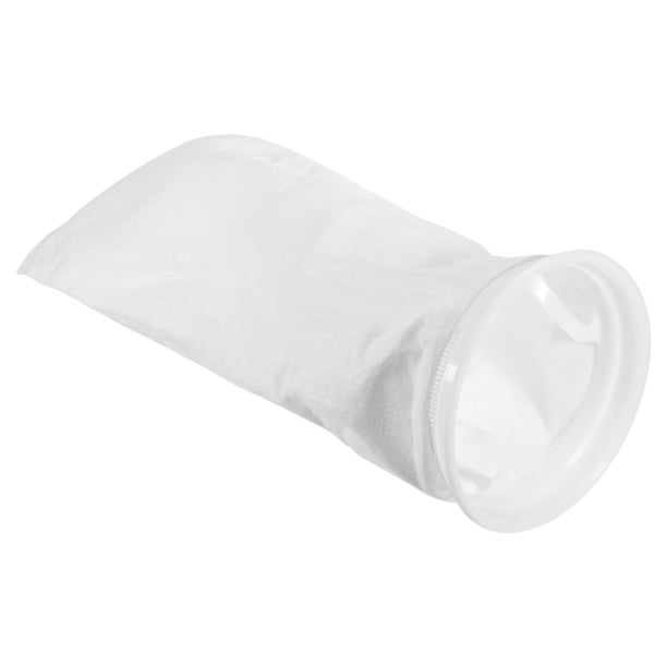 Uxcell 7'' Calcetines de Filtro de Anillo 100 Micrones para Cesta de Skimmer de Piscina, Blanco