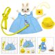 thumbnail image 5 of Conjunto para mascota conejo, hurone , chaleco, disfraz, ropa , verano, , boda, d Blues Colco Arnés para vestido de conejo, 5 of 8