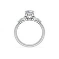 thumbnail image 2 of 1.00 Carat Excellent Emerald Cut Natural Diamond Unique Solitaire with Accents Ring for Women Solid 18K White Gold Size 8.5, 2 of 8