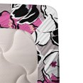 thumbnail image 3 of Ambesonne Floral Fitted & Flat Sheet with Sham 3 Pcs Set, Flowers Nature Retro Plot, Twin, Pink Charcoal Grey and White, 3 of 4
