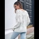 thumbnail image 5 of Suéteres de Otoño con Cuello Redondo de Crochet y Aberturas, Bonitos Suéteres de Invierno para Mujer, A M, 5 of 10
