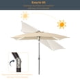 thumbnail image 2 of ACEGOSES LED Outdoor Patio 6x9ft Deck Solar Light Market Umbrella, Outside Table Umbrellas With Polyester canopy,Sand, 2 of 7