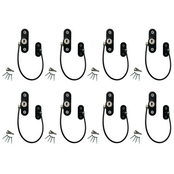 8PCS Child Protection Window Restrictor Adjustable Window Lock Child Safety Stopperk9579