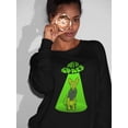thumbnail image 2 of Out Of Space Sphynx Feline Sweatshirt Women -Smartprints Designs, Female Medium, 2 of 4